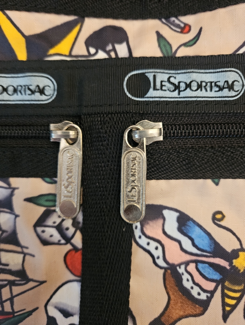 Lesportsac Aloha Pirates Nylon Bag, RARE - Picture 9 of 16